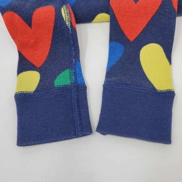 HANNA ANDERSSON TWO PIECE PAJAMA SET SLEEPWEAR BLUE HEARTS YOUTH CHILDREN US 4 - Picture 4 of 13